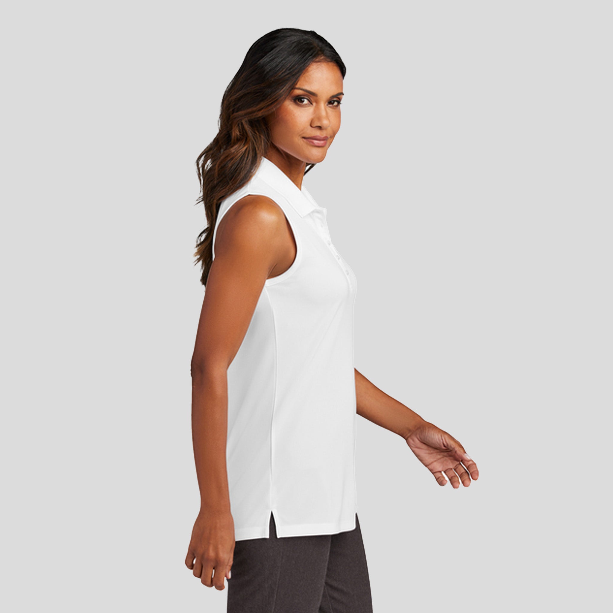 Women's Dry Zoneยฎ UV Micro-Mesh Sleeveless Polo | White