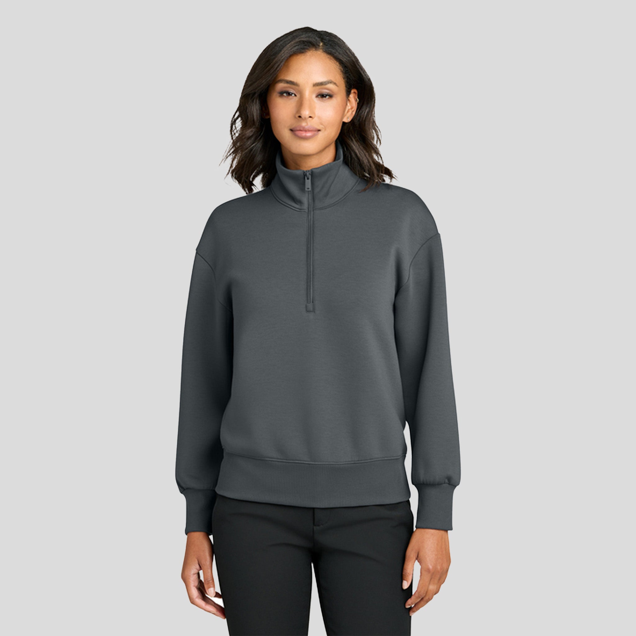 Womenβs Soft Spacer 1/4-Zip | Storm Grey